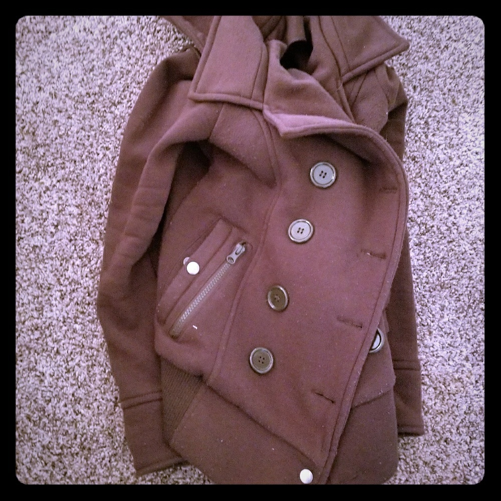 Brown peacoat